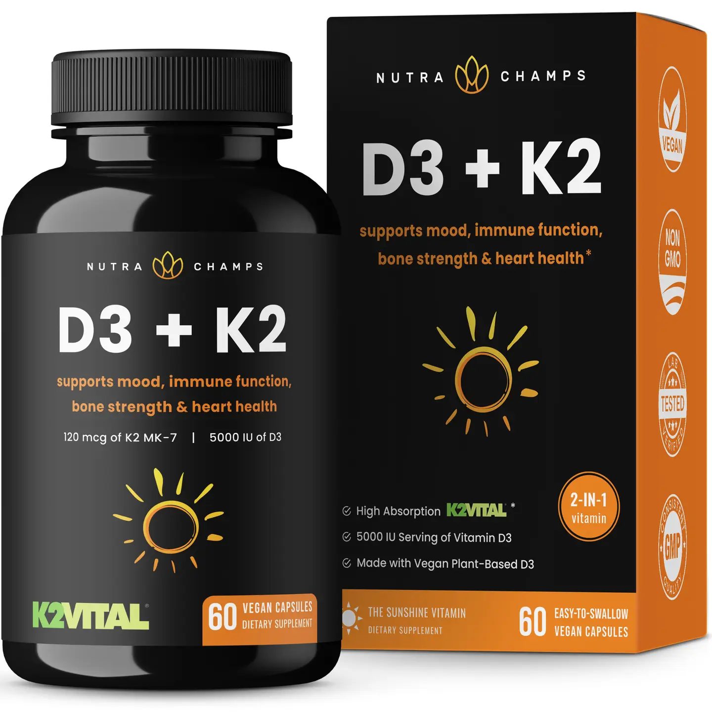 Vitamin D3 and K2 Supplement