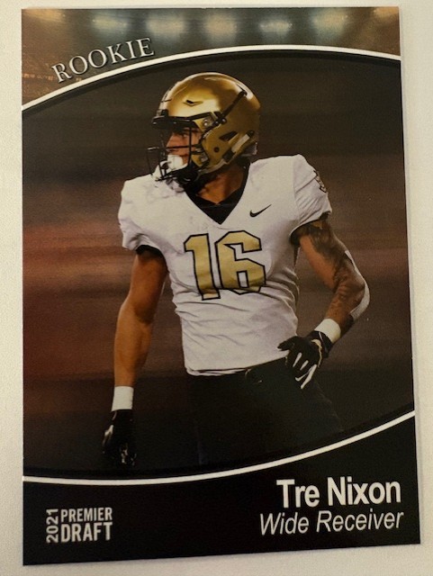 2021 Sage Football Card- Tre Nixon