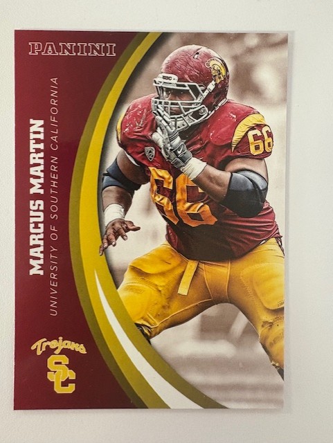 Panini Card University of Southern California Football- Marcus Martin