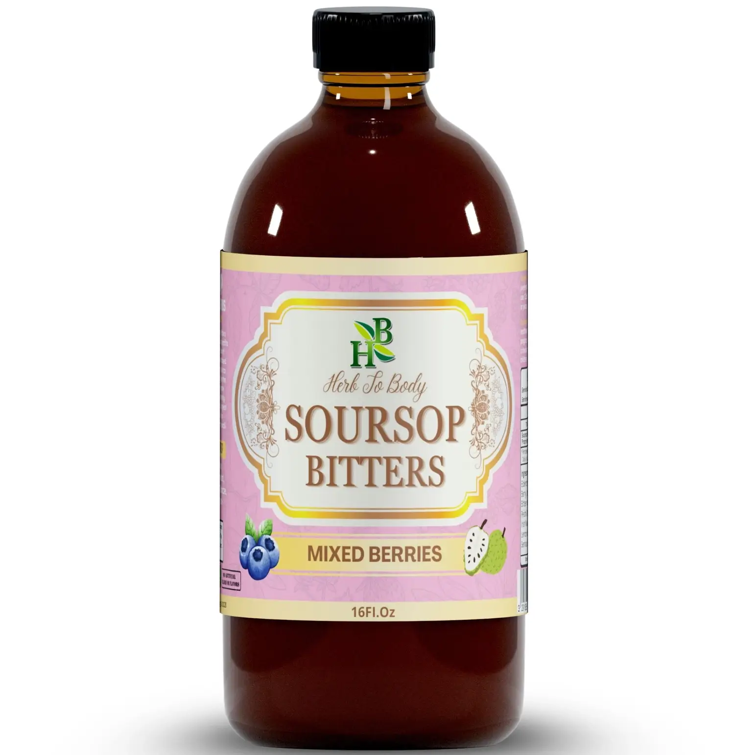 Soursop Bitters Mixed Berries 16oz | Immune &amp; Gut Support