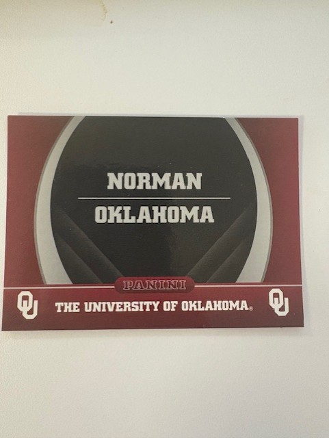 Panini Card- The University of Oklahoma "Norman Oklahoma" Card #2