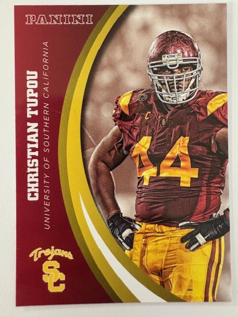  Panini University of Southern California Card- Christian Tupou