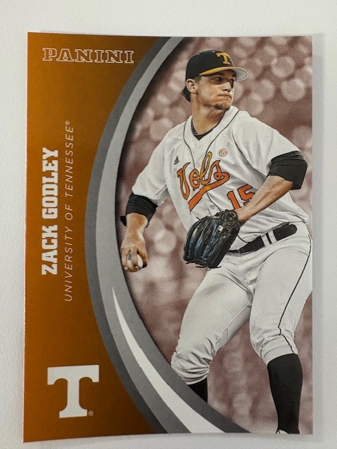Panini University of Tennessee Baseball Card- Zack Godley