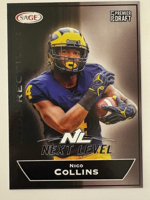  Sage Next Level Football Card: Nico Collins