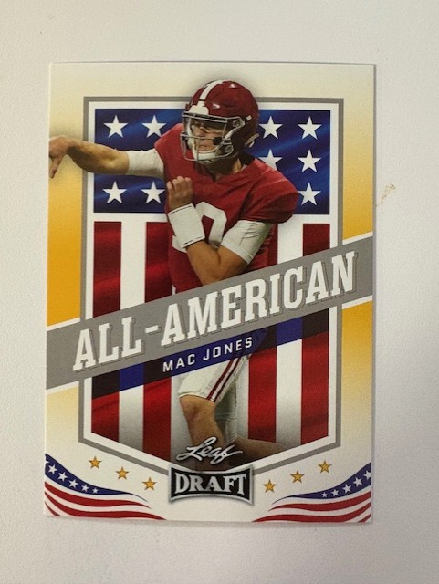  Leaf All-American Draft Card: Mac Jones