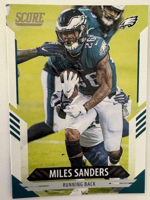  2021 Panini SCORE Football Card: Miles Sanders