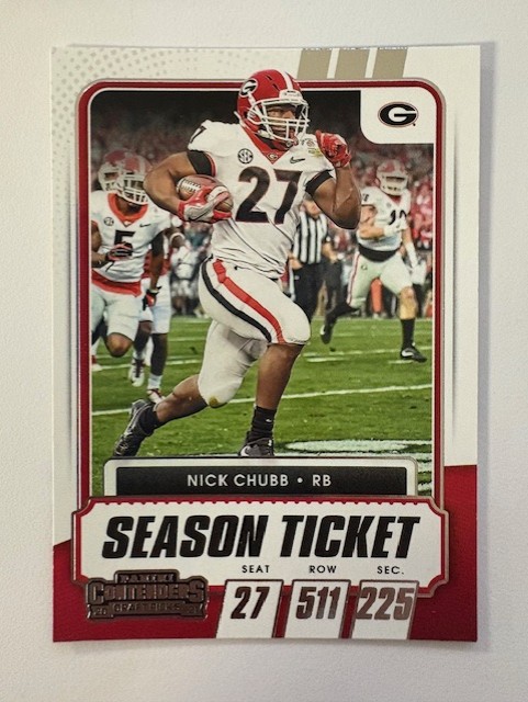  2021 Panini Contenders Season Ticket Football Card: Nick Chubb