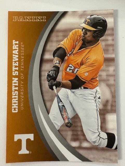 Panini University of Tennessee Baseball Card- Christin Stewart 
