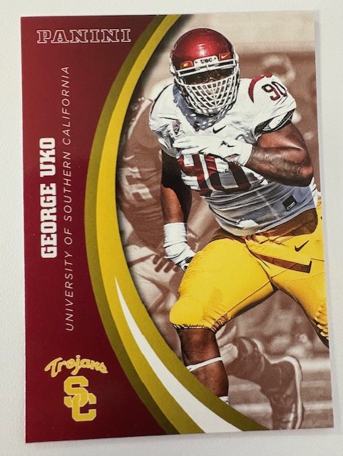 Panini Card University of Southern California Football- George Uko