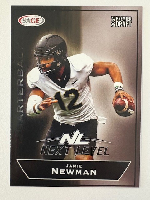  Sage Next Level Football Card: Jamie Newman