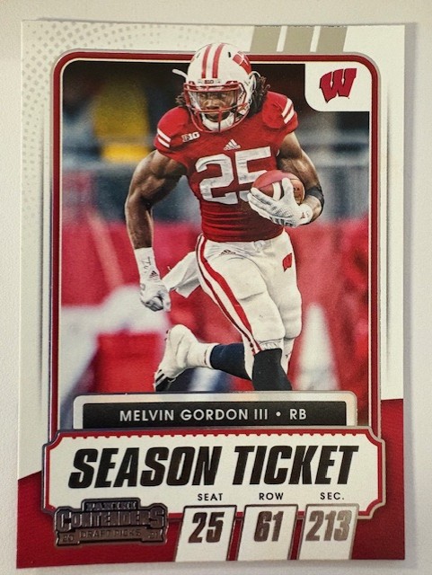2021 Panini Contenders Season Ticket Football Card: Melvin Gordon III