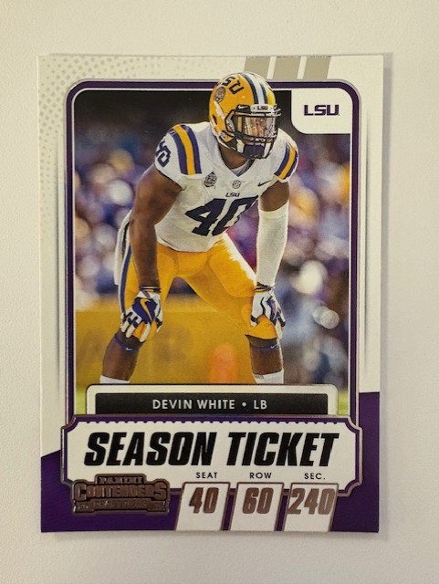  2021 Panini Contenders Season Ticket Football Card: Devin White