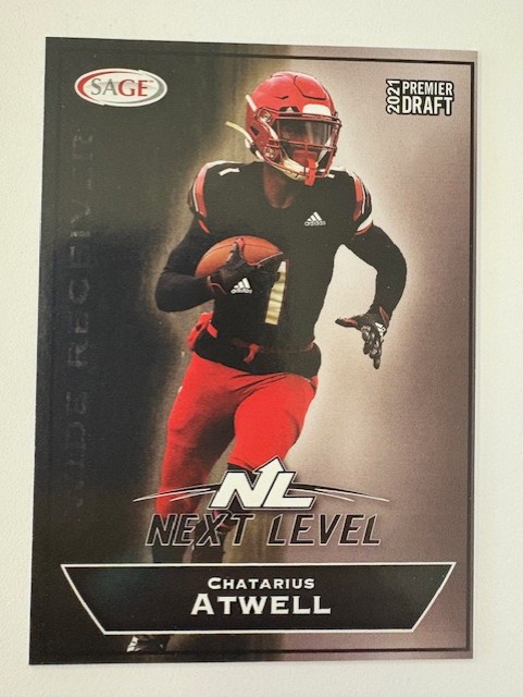  Sage Next Level Football Card: Chatarius Atwell