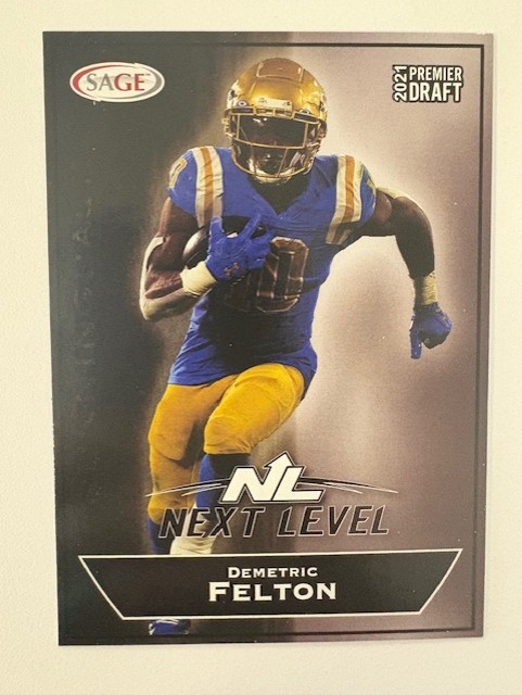 Sage Next Level Football Card: Demetric Felton
